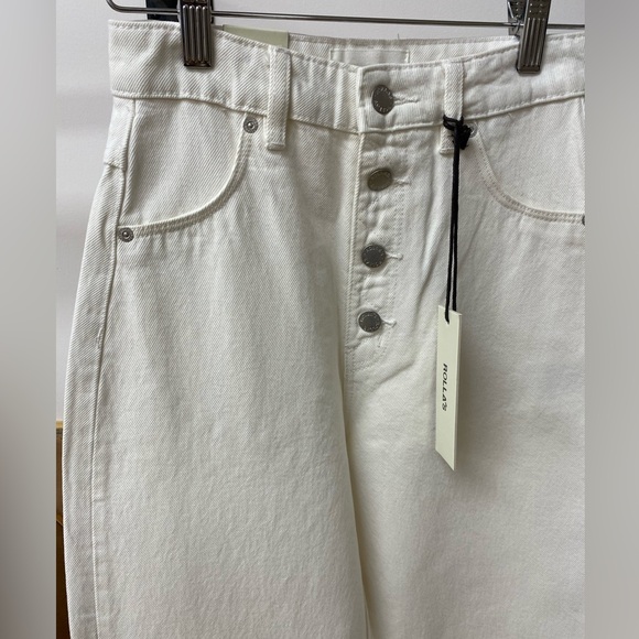 BNWT Rolla’s Wide Leg Vintage White Jeans, Premium Denim - Picture 3 of 6